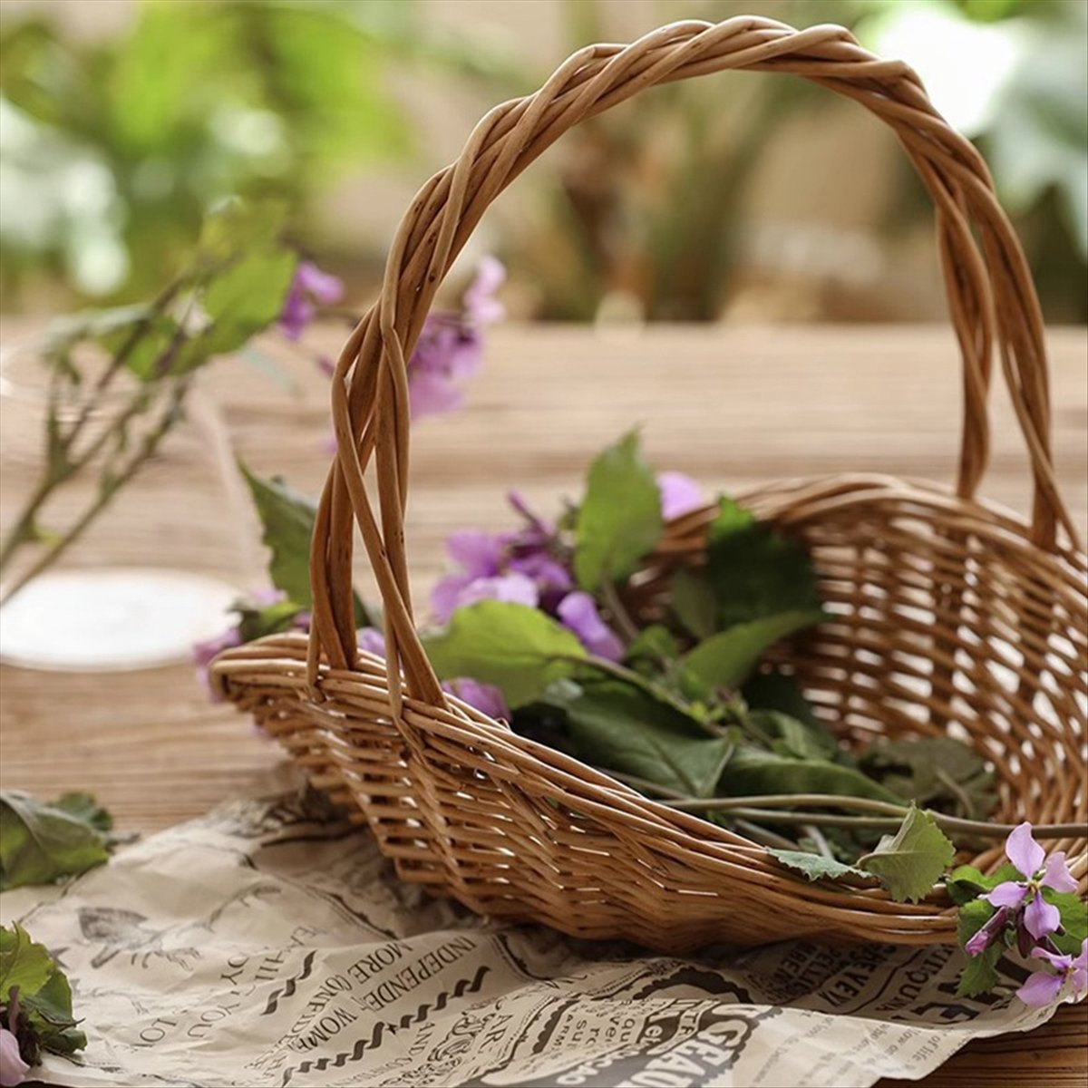 Flower Girl Basket - ABST Picnic Basket Easter Candy Basket