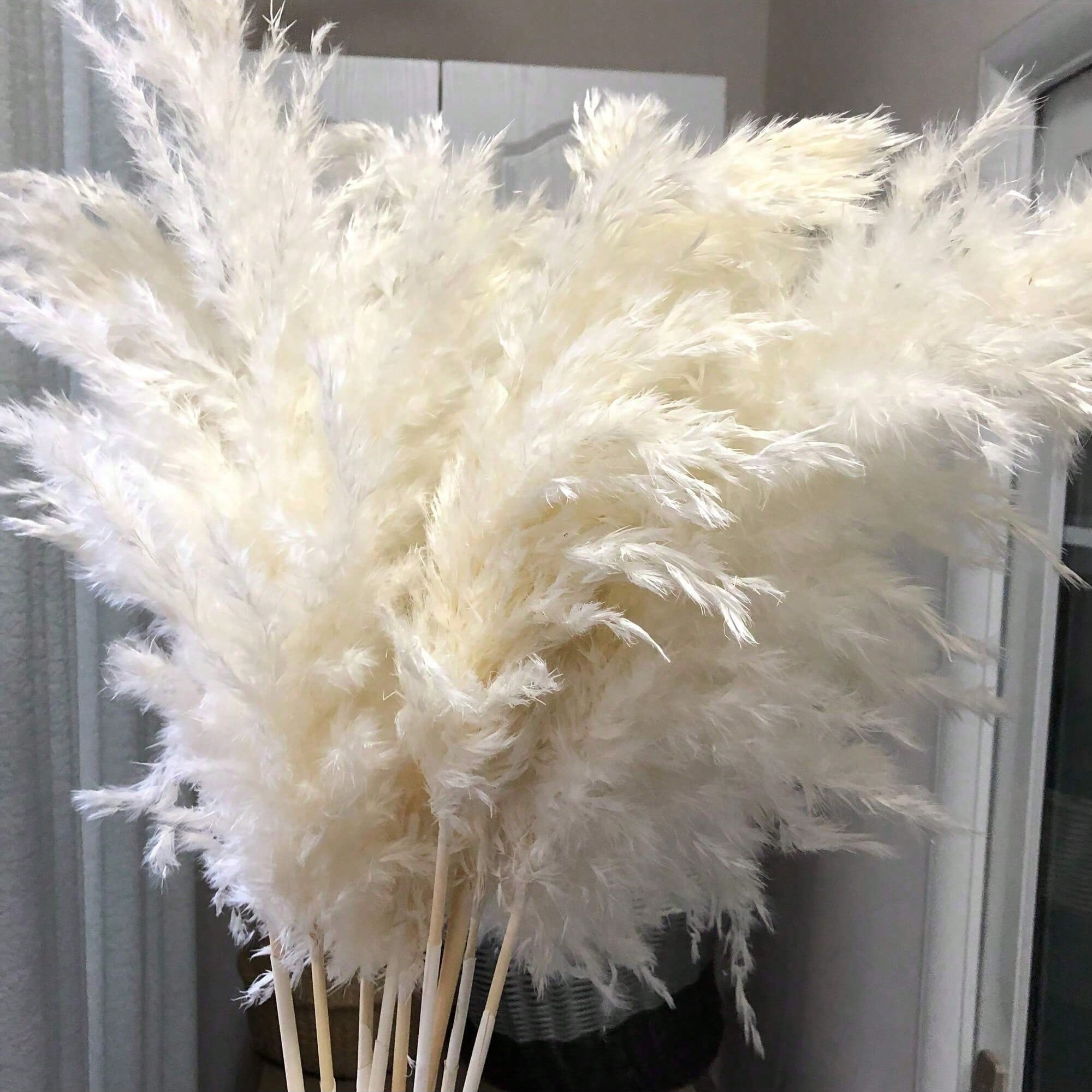 Flower Girl Basket - 10/20/30pcs White Artificial Pampas Grass Decor