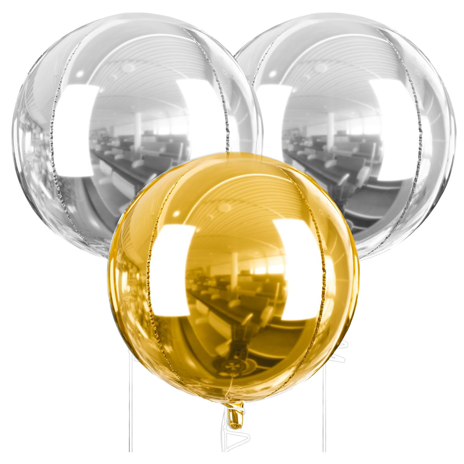 Confetti Balloon Set - 50/60/70inch 4D Round Foil Balloons Large