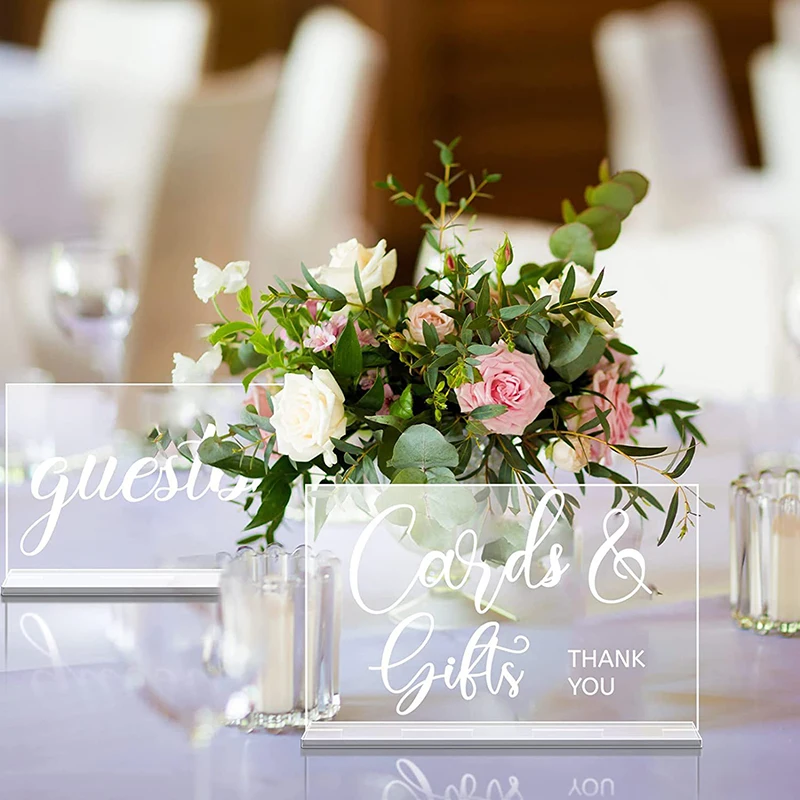 YOMDID 2pcs Rustic Acrylic Wed - Wedding Ceremony Supply 评论和价格