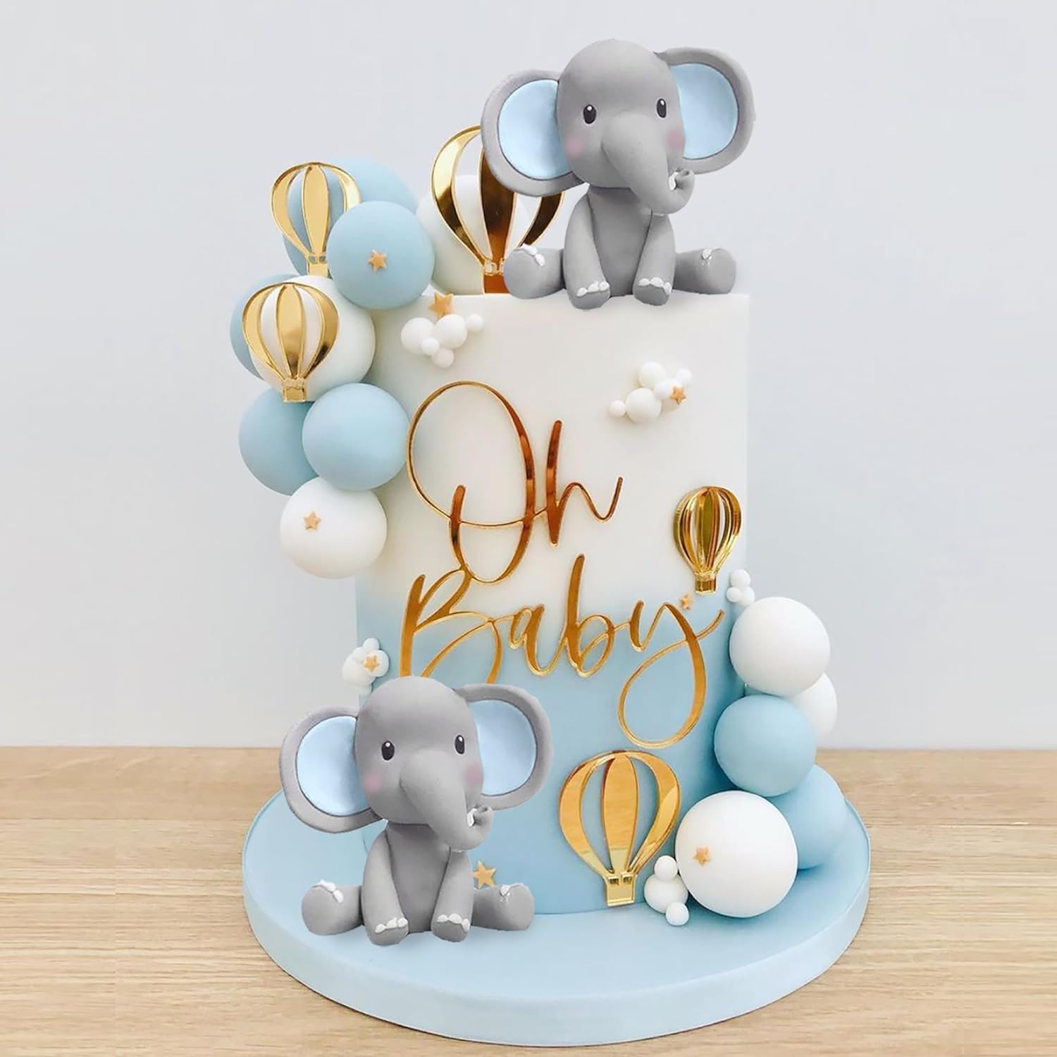 Elephant Cake Decoration Baby  - Confetti Balloon Set 评论和价格