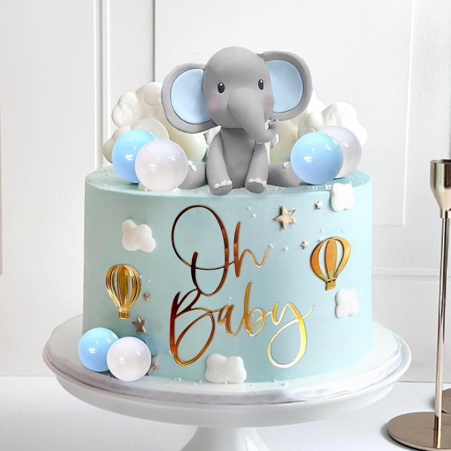 Elephant Cake Decoration Baby  - Confetti Balloon Set 评论和价格
