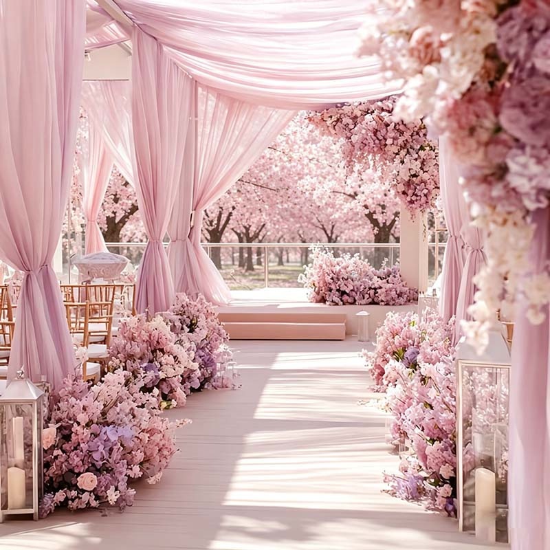 Soft Mist Light Pink Drape Tul - Wedding Balloon Arch 评论和价格