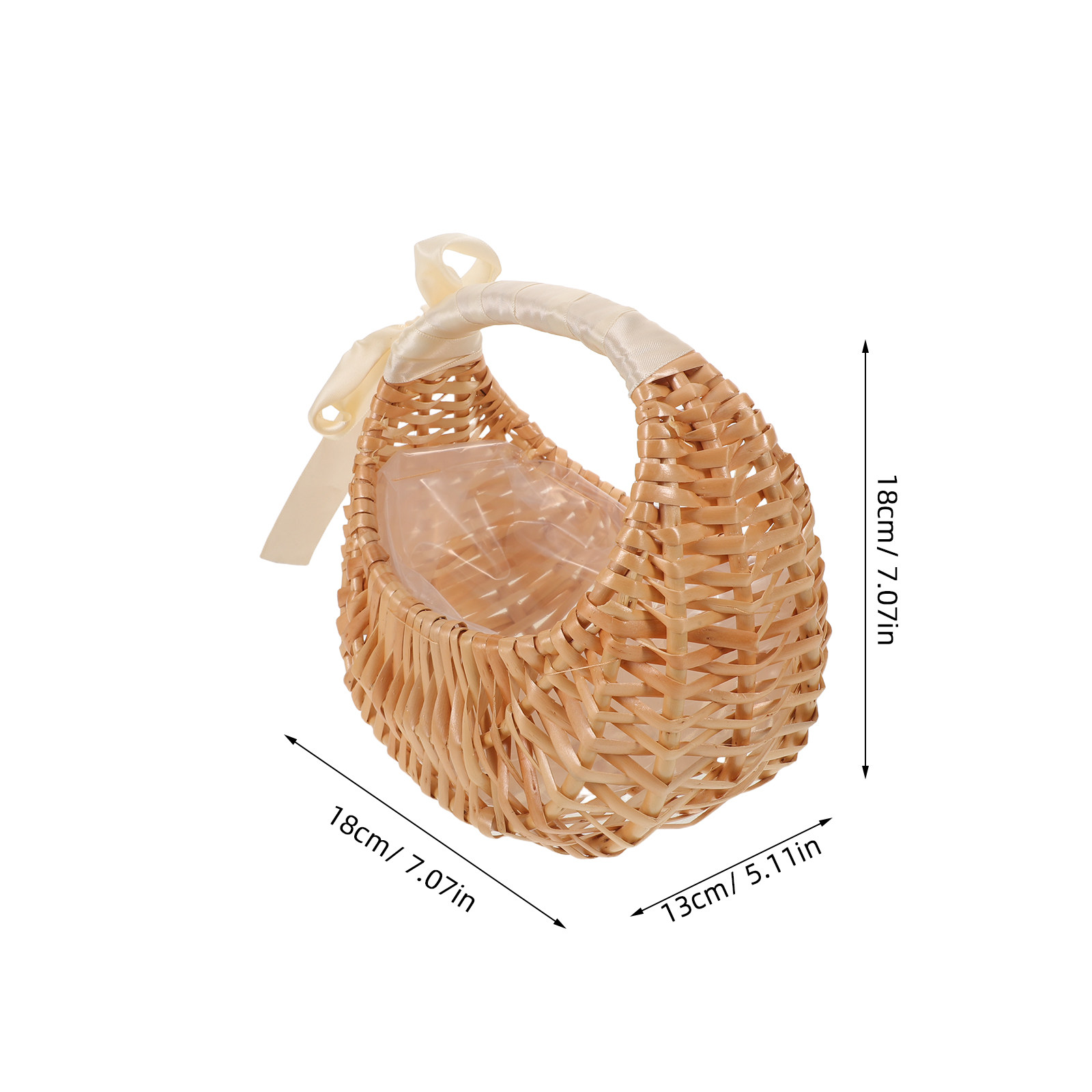 Flower Girl Basket Handmade Wo - Wedding Ceremony Supply 评论和价格