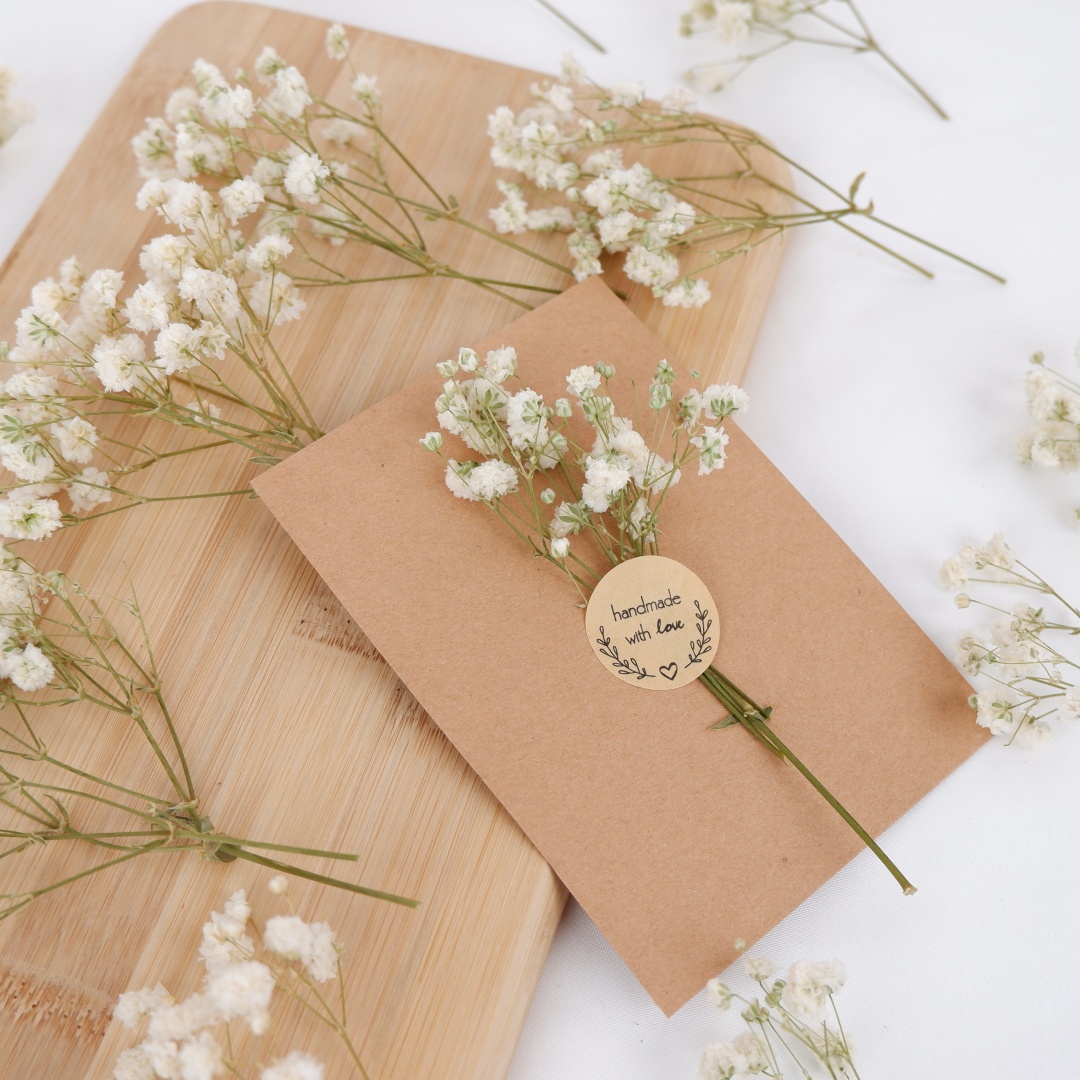 Dried Flowers White Mini Dried - Flower Girl Basket 评论和价格