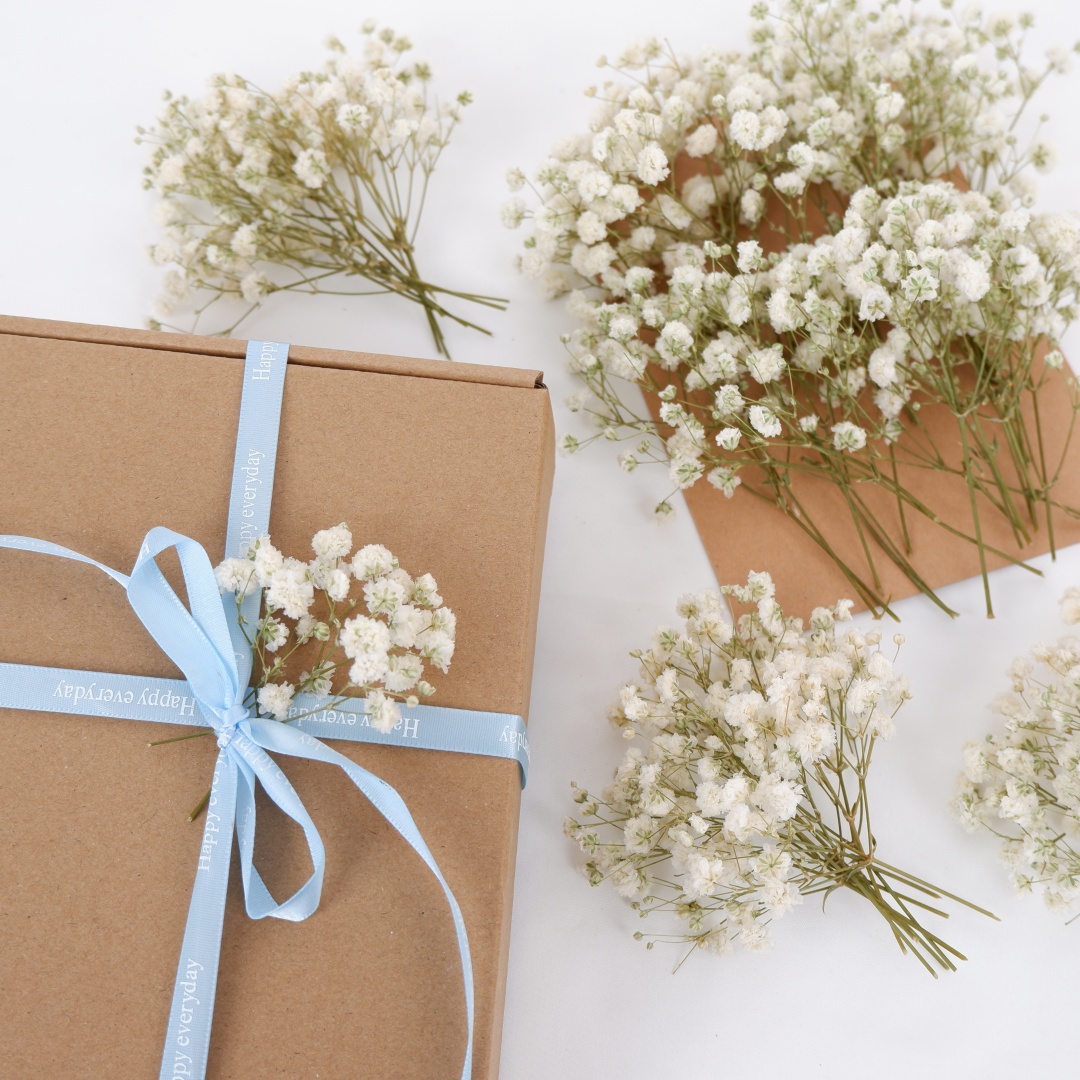 Dried Flowers White Mini Dried - Flower Girl Basket 评论和价格