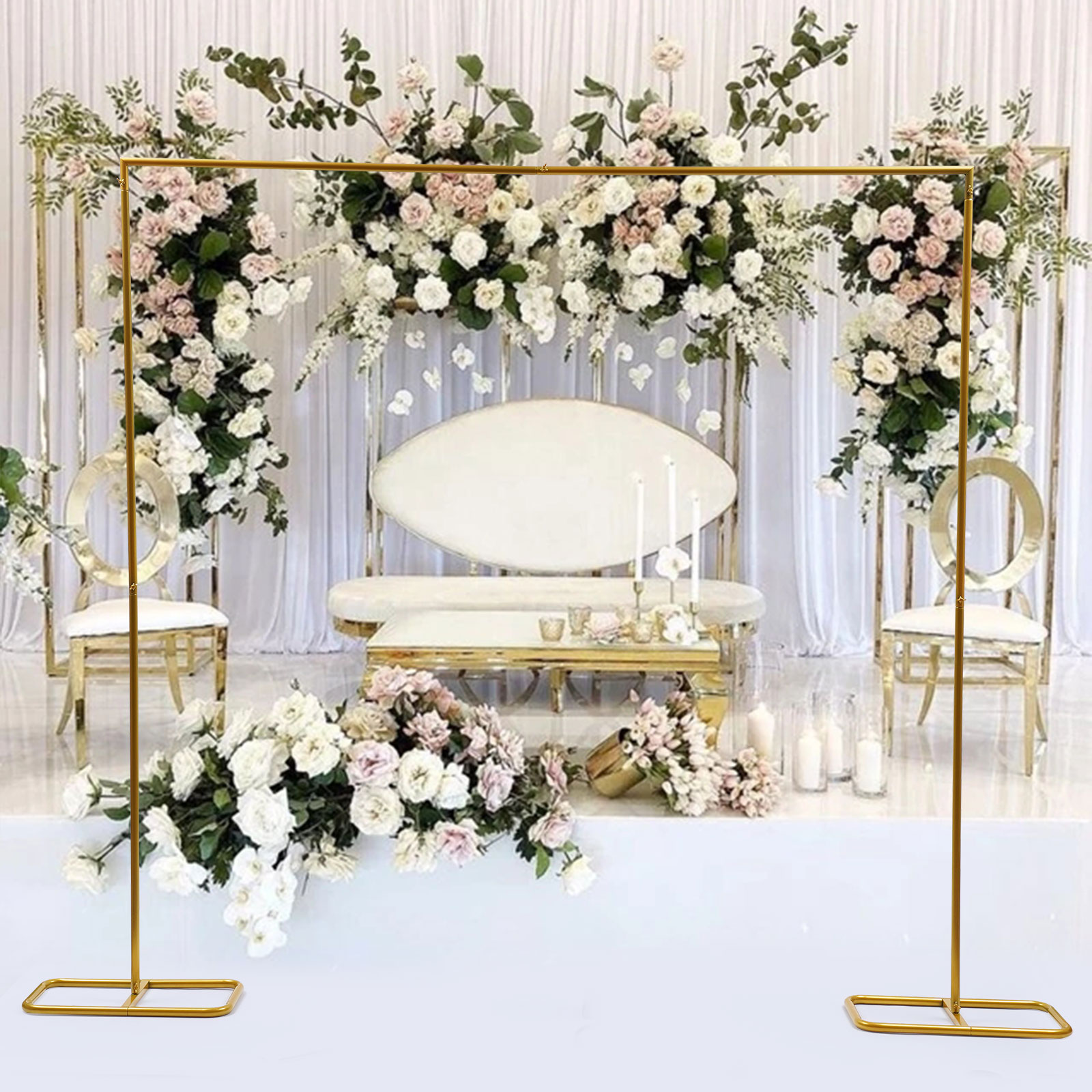 2.1x2m / 79x83inch Gold Weddin - Wedding Balloon Arch 评论和价格