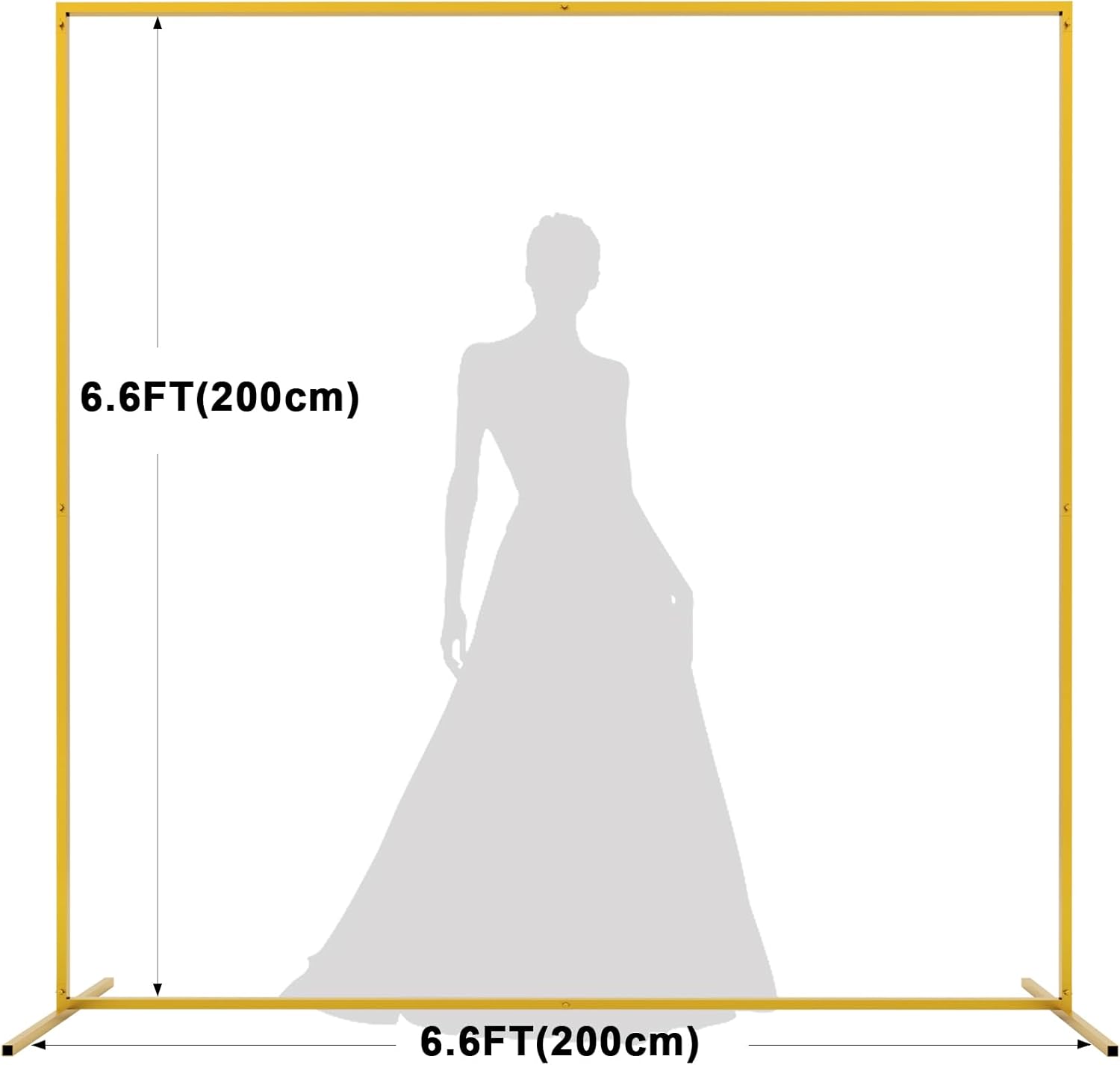 6.6FTx6.6FT Gold Wedding Arch  - Wedding Balloon Arch 评论和价格