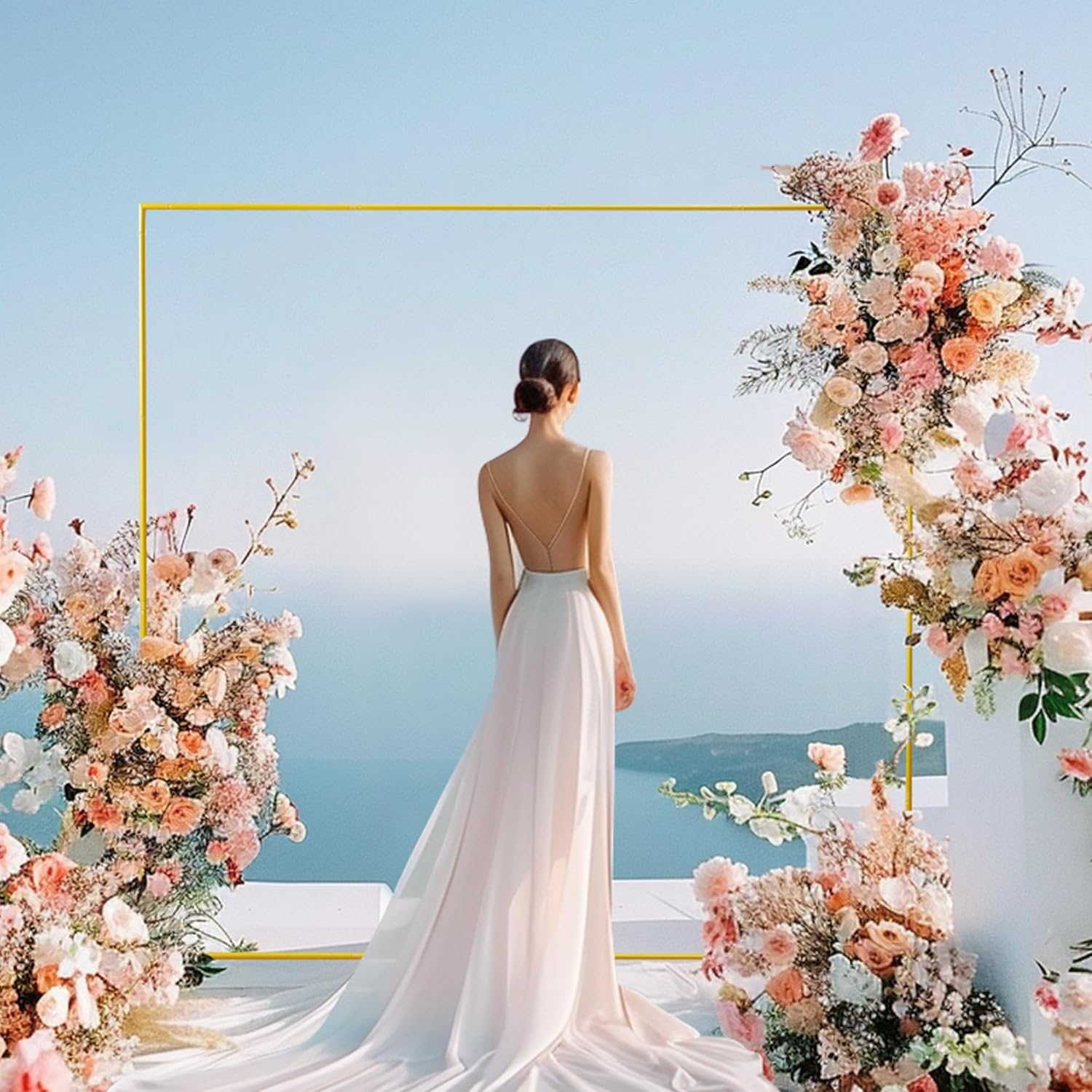 6.6FTx6.6FT Gold Wedding Arch  - Wedding Balloon Arch 评论和价格