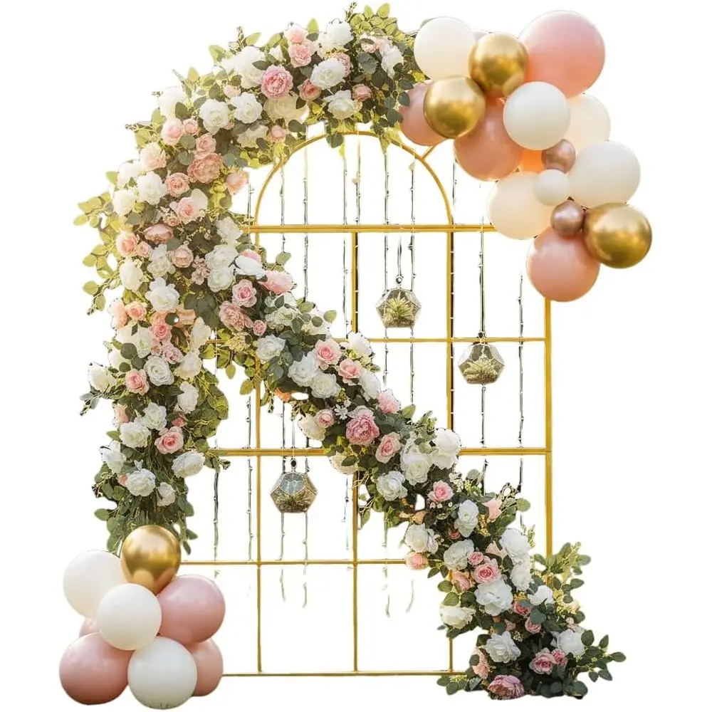 Gold Metal Wedding Arches, 6.5 - Wedding Balloon Arch 评论和价格
