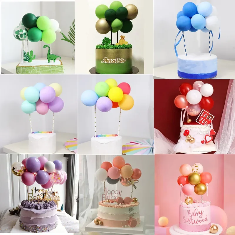10 Pcs 5Inch Balloon Cake Topp - Confetti Balloon Set 评论和价格