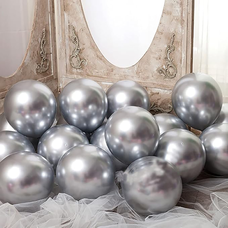 30/20/10pcs Metallic Silver Bi - Confetti Balloon Set 评论和价格