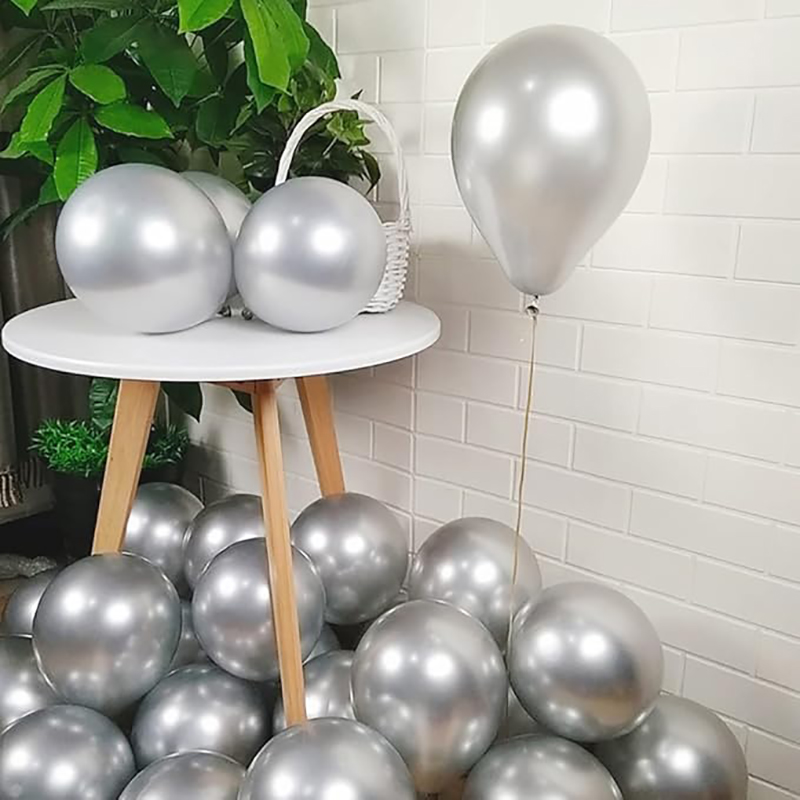 30/20/10pcs Metallic Silver Bi - Confetti Balloon Set 评论和价格