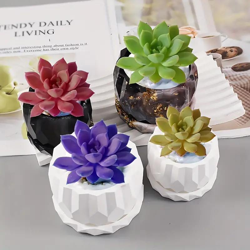1 Set Silicone Planter Molds F - Flower Girl Basket 评论和价格