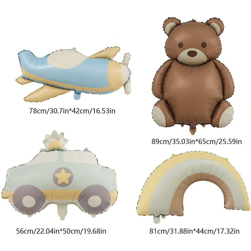 Big Matte Brown Bear Foil Ball - Confetti Balloon Set 评论和价格