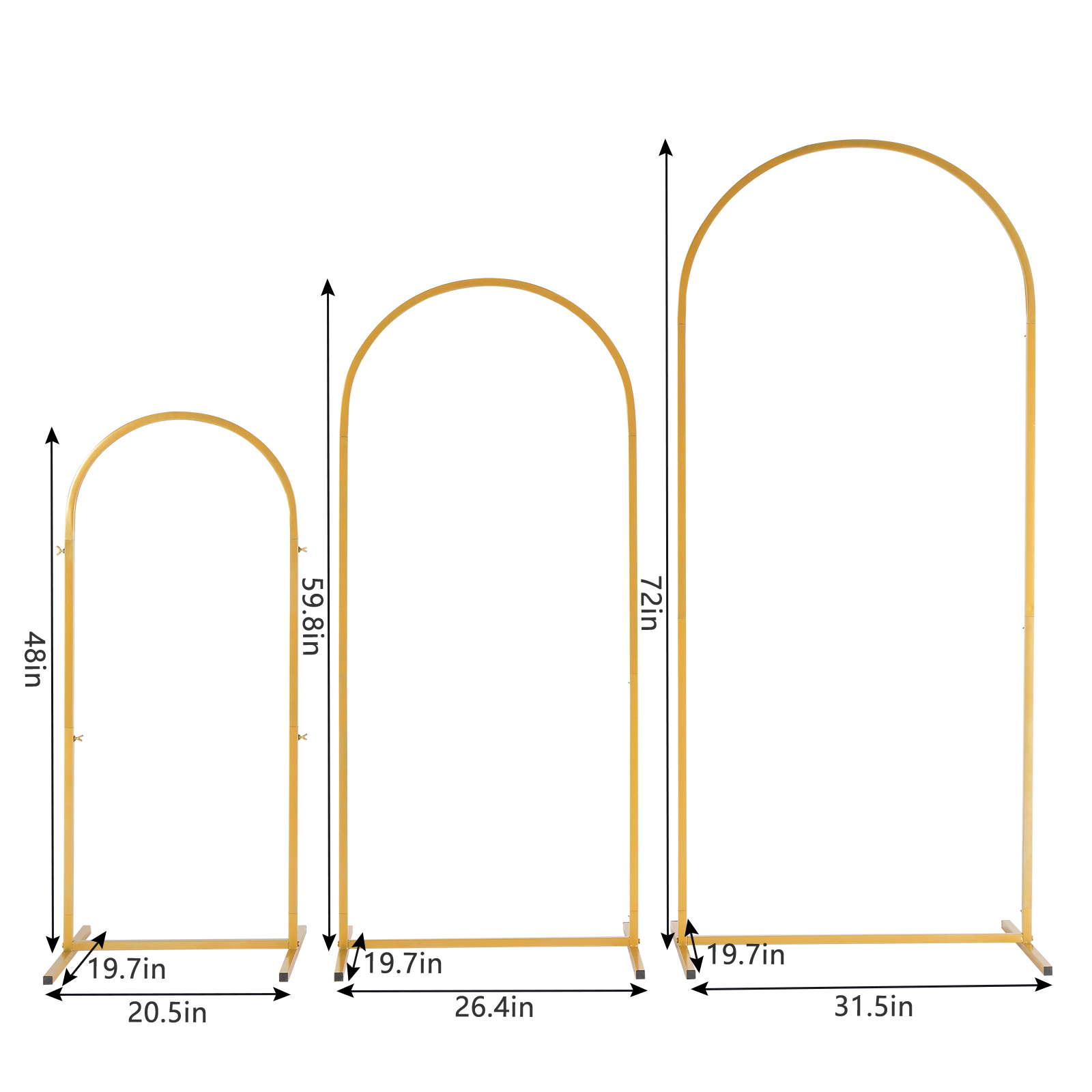 3Pack Golden Metal Arch Kits,  - Wedding Balloon Arch 评论和价格