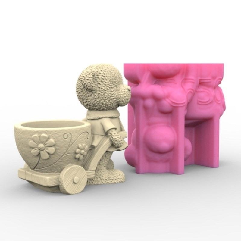 Lovely Bear Gypsum Silicone Mo - Flower Girl Basket 评论和价格