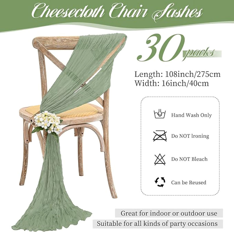 30PCS Sage Green Cheesecloth C - Wedding Ceremony Supply 评论和价格
