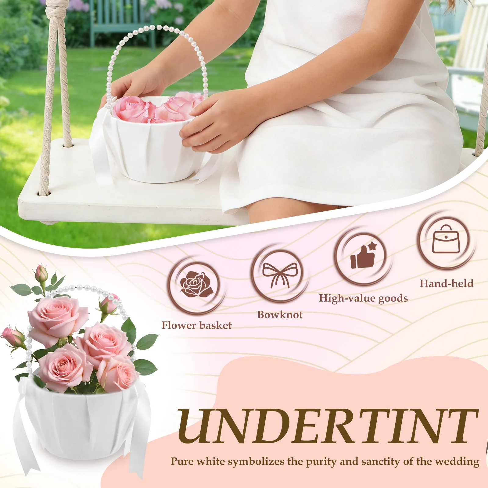 2Pcs Wedding Flower Girl Baske - Wedding Ceremony Supply 评论和价格