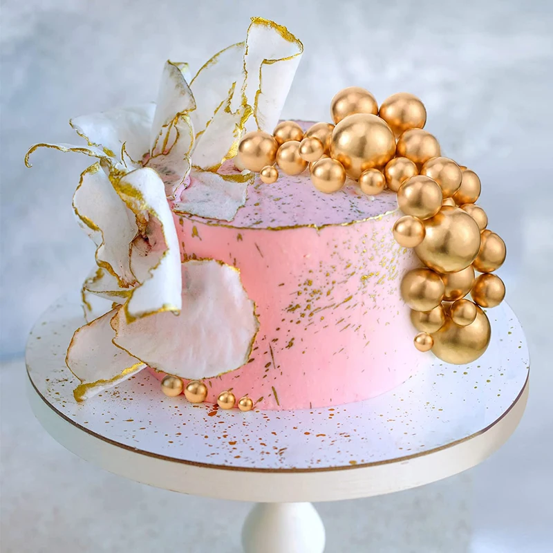 80 Pcs Gold Balls Cake Topper  - Confetti Balloon Set 评论和价格