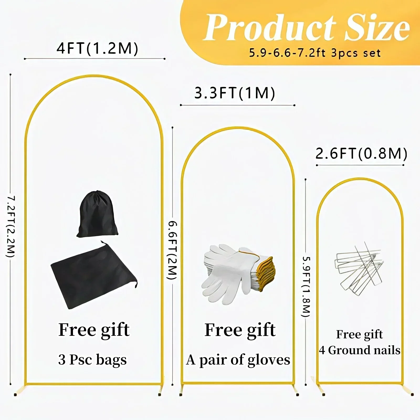 EU Warehouse Gold Metal Balloo - Wedding Balloon Arch 评论和价格
